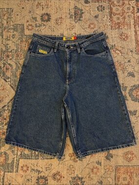 Empyre Ultra Loose Blue Denim Skate Shorts